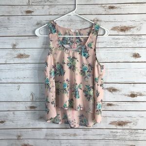 LUSH Crop Tank Top, Small, Heart Open Back